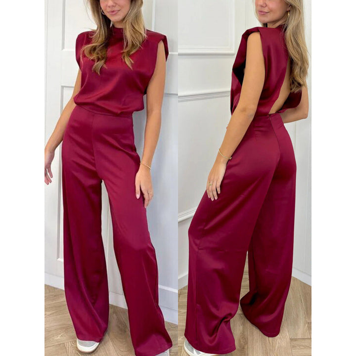 Damer Elegant Jumpsuit med vida ben och ärmlös design Mirla-Eva Jonsson
