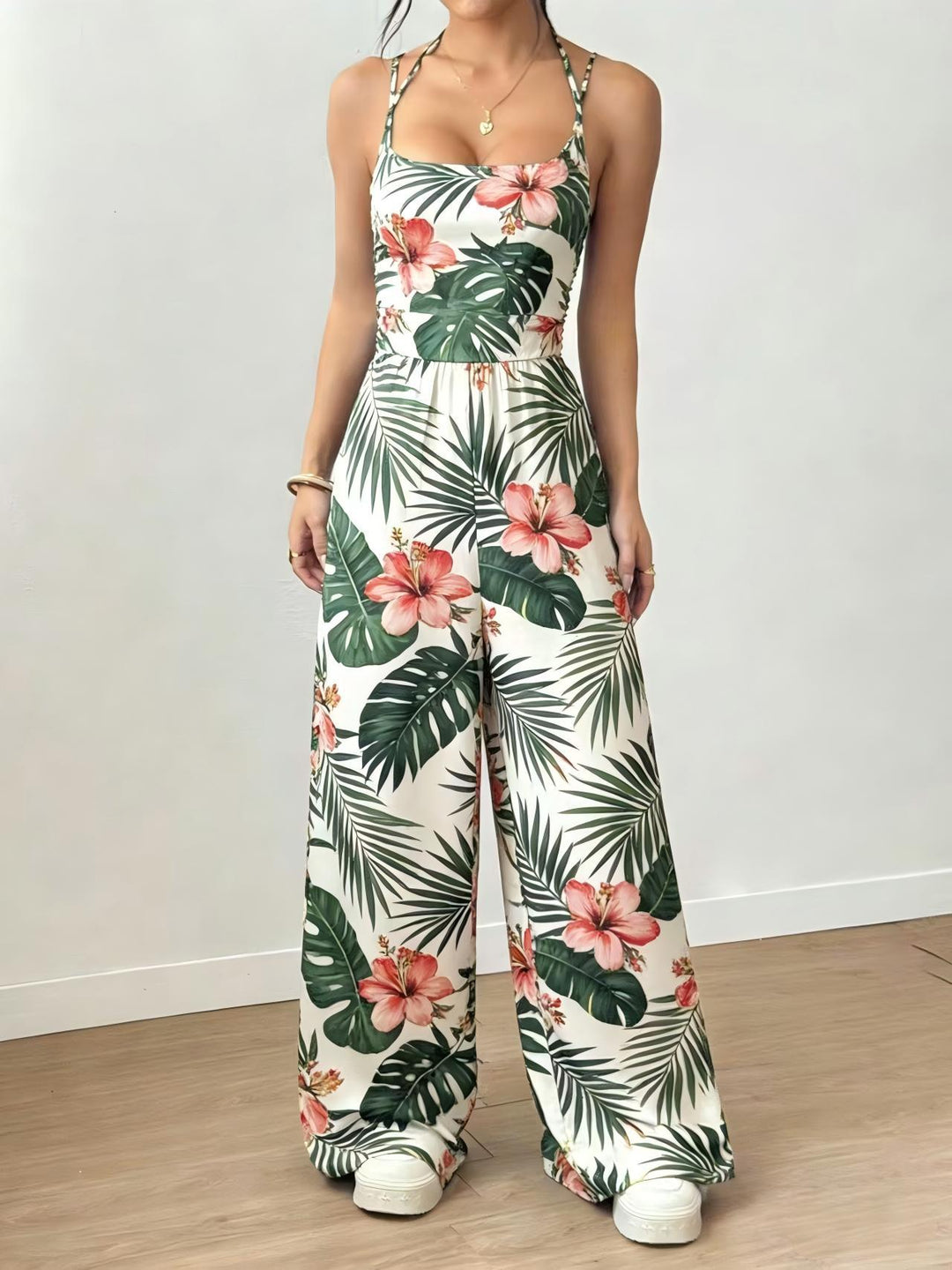 Damer Elegant Jumpsuit med vida ben och spagettiband Mirla-Eva Jonsson