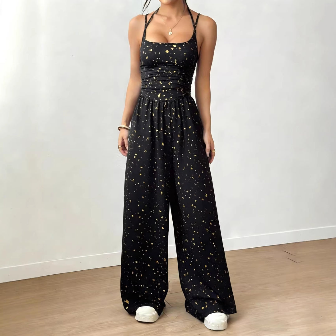 Damer Elegant Jumpsuit med vida ben och spagettiband Mirla-Eva Jonsson