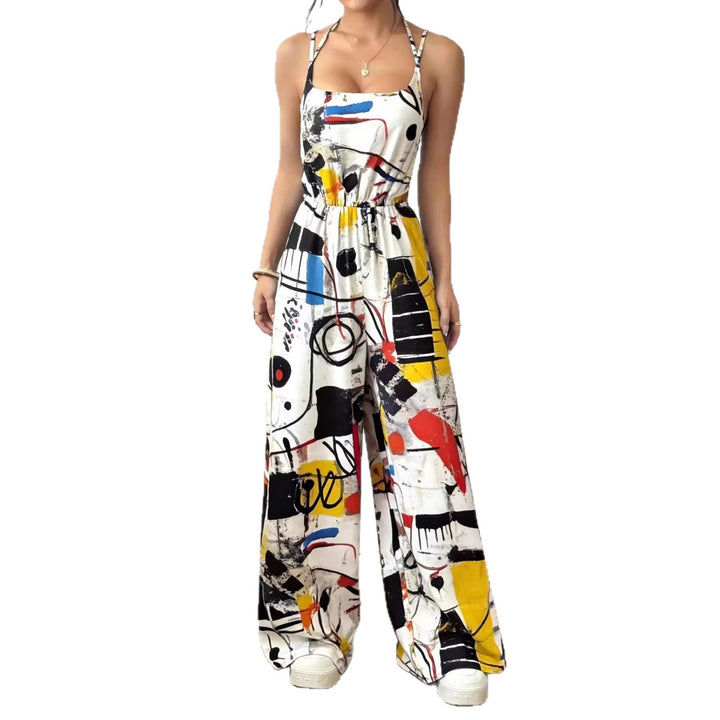 Damer Elegant Jumpsuit med vida ben och spagettiband Mirla-Eva Jonsson