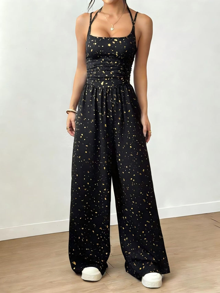 Damer Elegant Jumpsuit med vida ben och spagettiband Mirla-Eva Jonsson