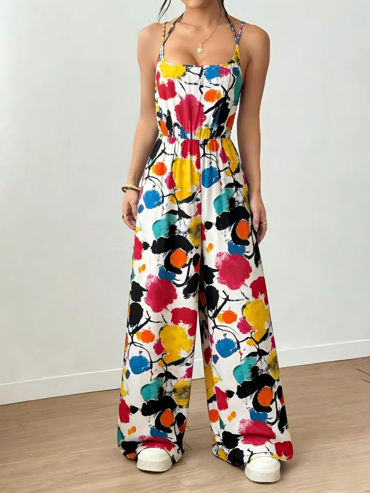 Damer Elegant Jumpsuit med vida ben och spagettiband Mirla-Eva Jonsson