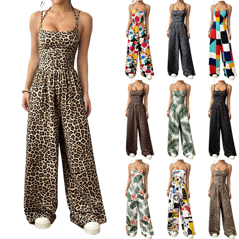 Damer Elegant Jumpsuit med vida ben och spagettiband Mirla-Eva Jonsson