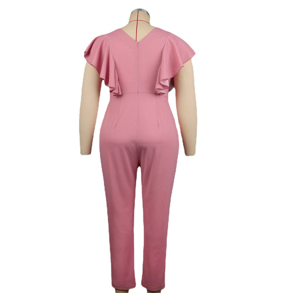 Damer Elegant Jumpsuit med voluminösa volangdetaljer Mirla-Eva Jonsson