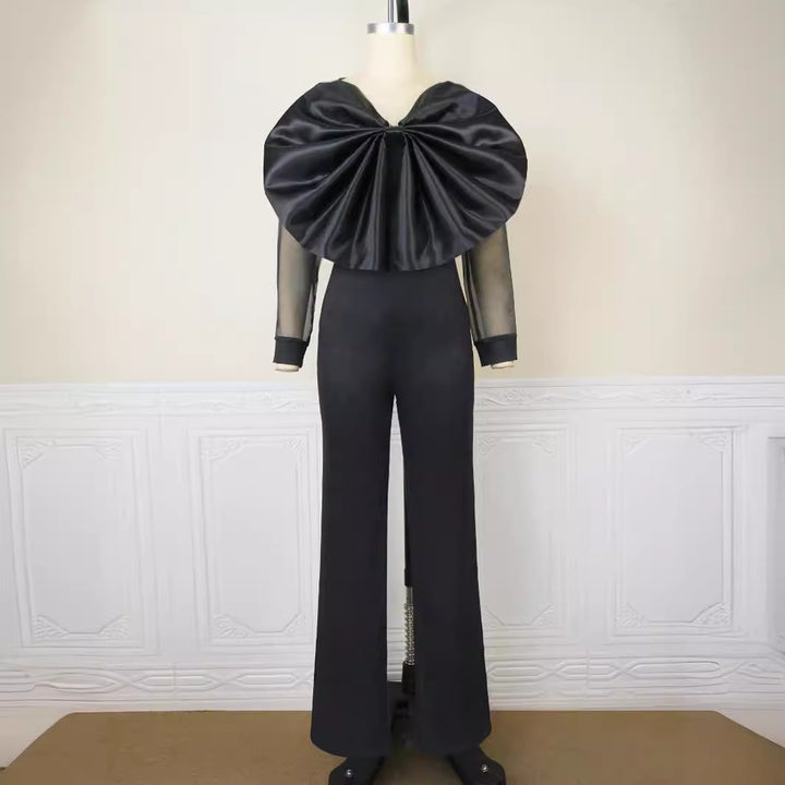 Damer Elegant Jumpsuit med voluminöst satinklänning Mirla-Eva Jonsson