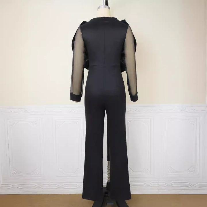 Damer Elegant Jumpsuit med voluminöst satinklänning Mirla-Eva Jonsson