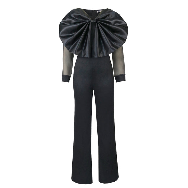 Damer Elegant Jumpsuit med voluminöst satinklänning Mirla-Eva Jonsson