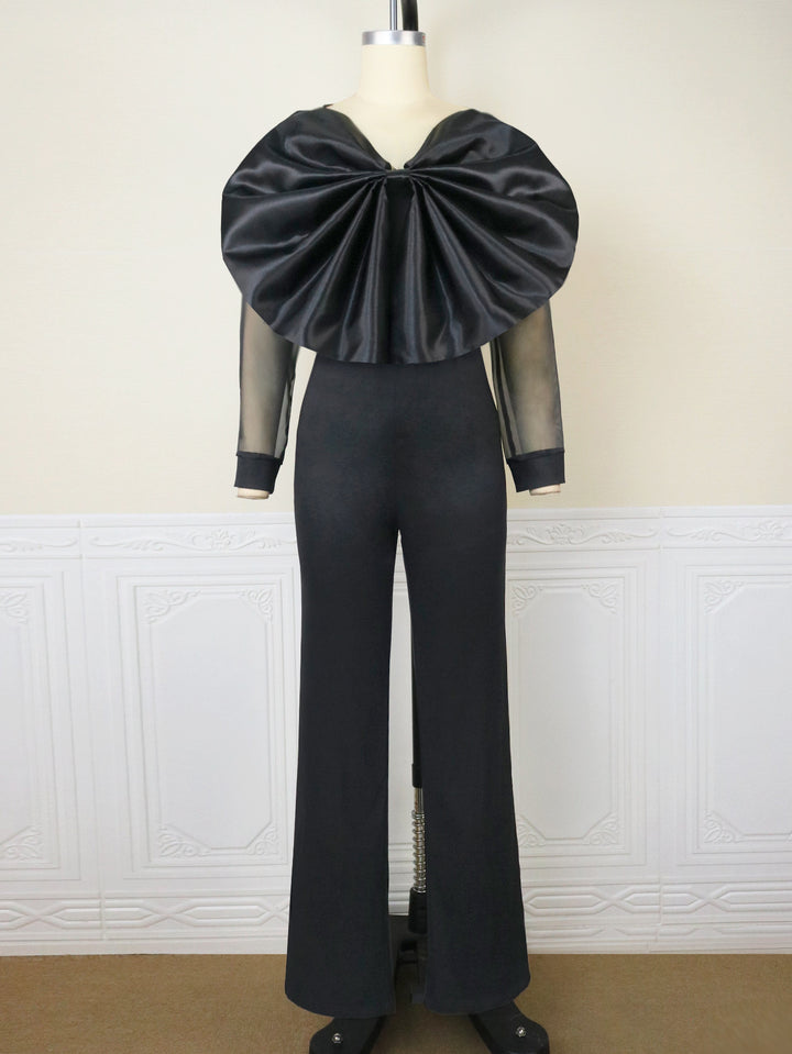 Damer Elegant Jumpsuit med voluminöst satinklänning Mirla-Eva Jonsson