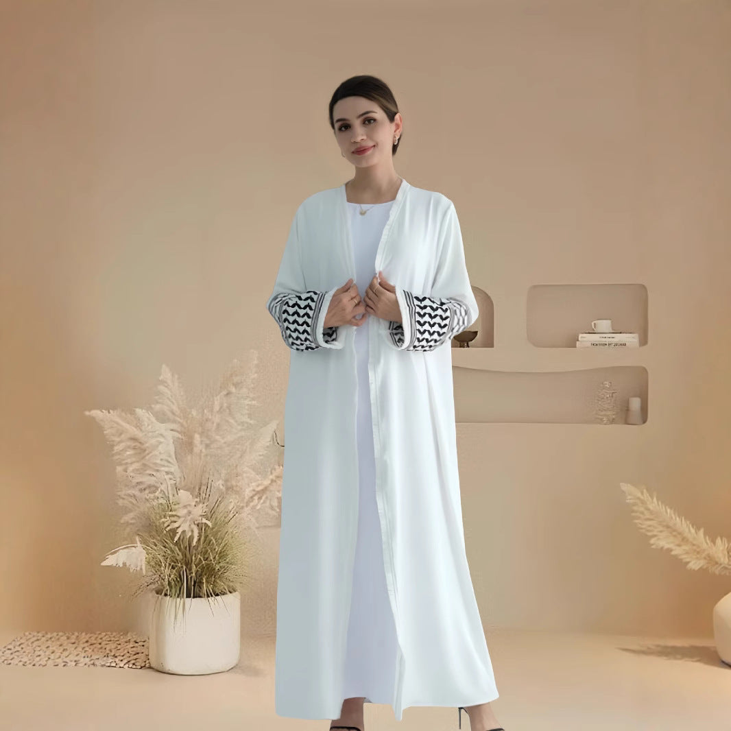 Damer Elegant Kaftan-jacka med dekorativa ärmar och bälte Mirla-Eva Jonsson