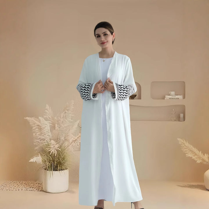 Damer Elegant Kaftan-jacka med dekorativa ärmar och bälte Mirla-Eva Jonsson