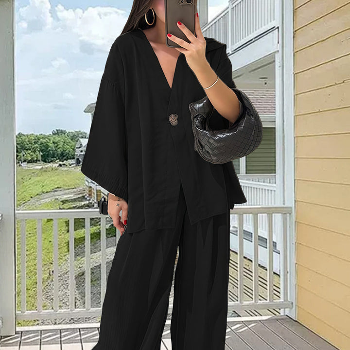 Damer Elegant Kimono-Jacka med vida ärmar och lös passform Eva Jonsson-Eva Jonsson