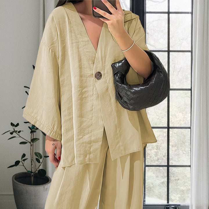 Damer Elegant Kimono-Jacka med vida ärmar och lös passform Eva Jonsson-Eva Jonsson