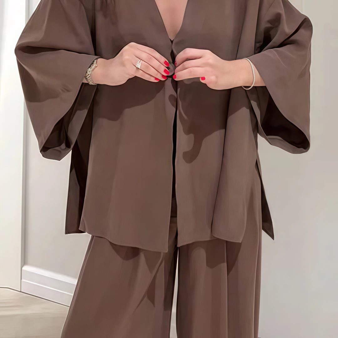 Damer Elegant Kimono-Jacka med vida ärmar och lös passform Eva Jonsson-Eva Jonsson