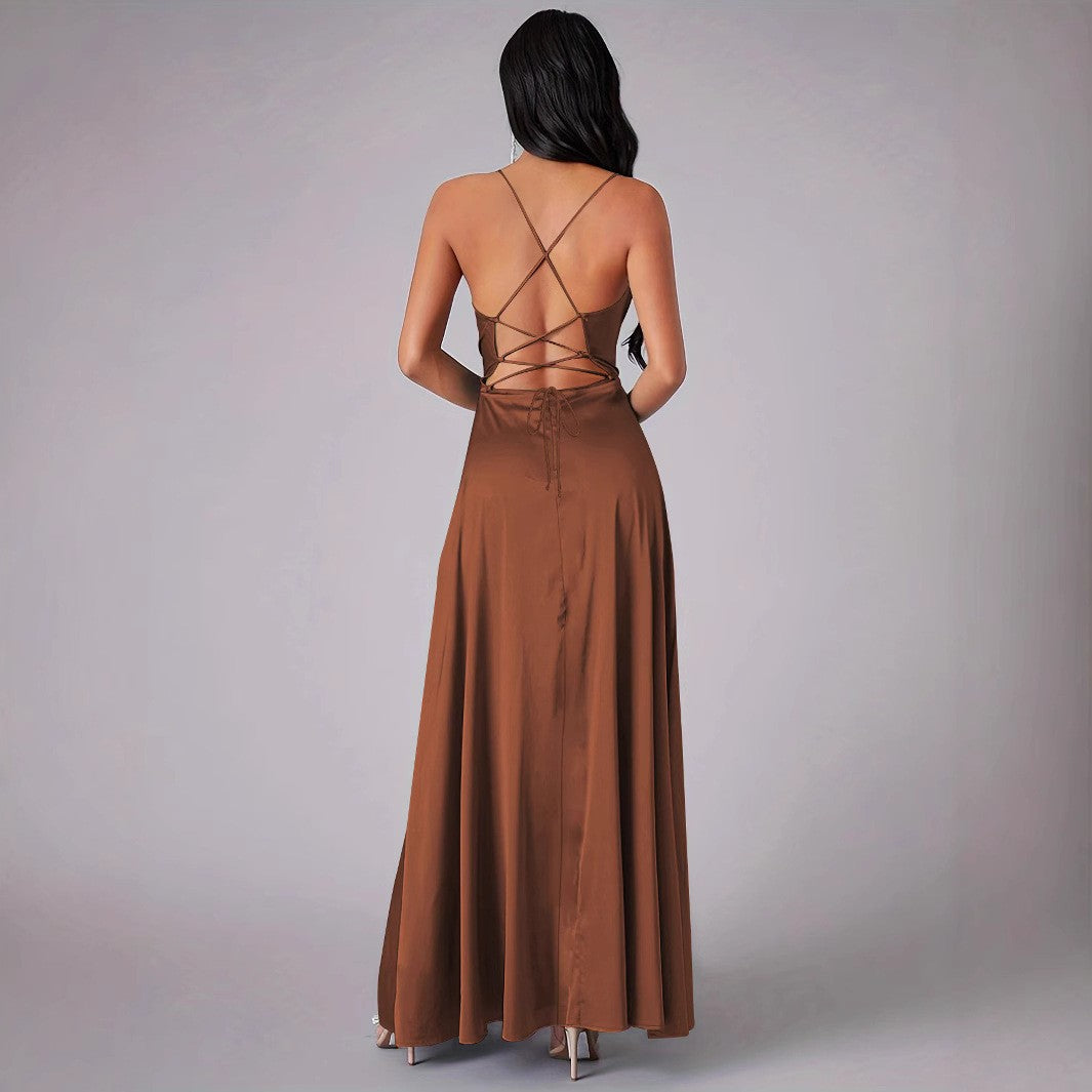 Damer Elegant Klänning med off-shoulder design och hög slits Mirla-Eva Jonsson
