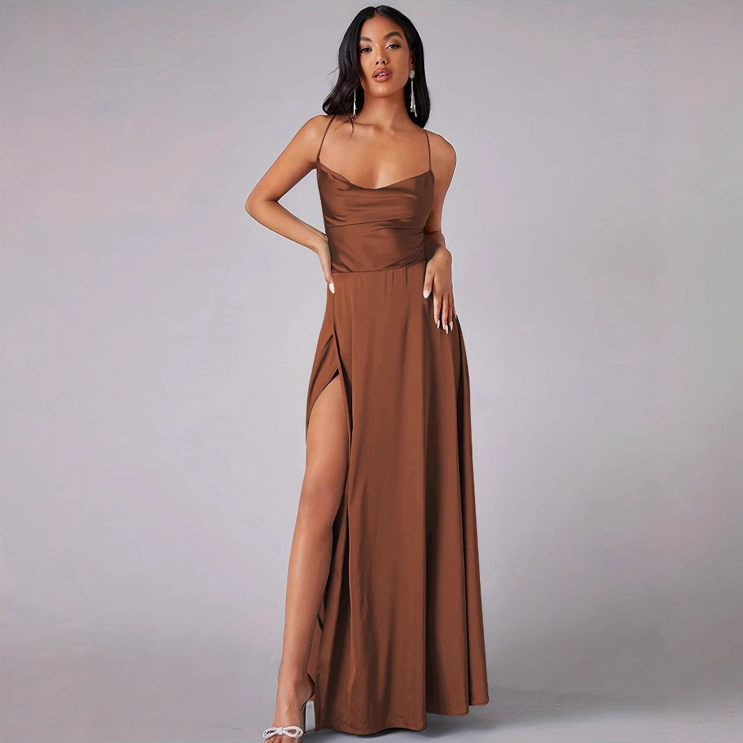 Damer Elegant Klänning med off-shoulder design och hög slits Mirla-Eva Jonsson