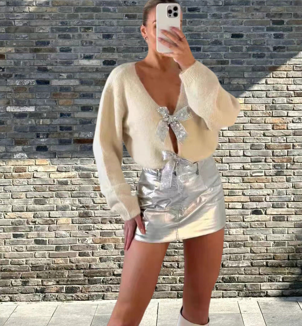 Damer Elegant Kofta med glittrande banddetalj Mirla-Eva Jonsson