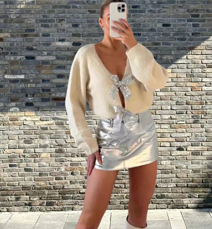 Damer Elegant Kofta med glittrande banddetalj Mirla-Eva Jonsson