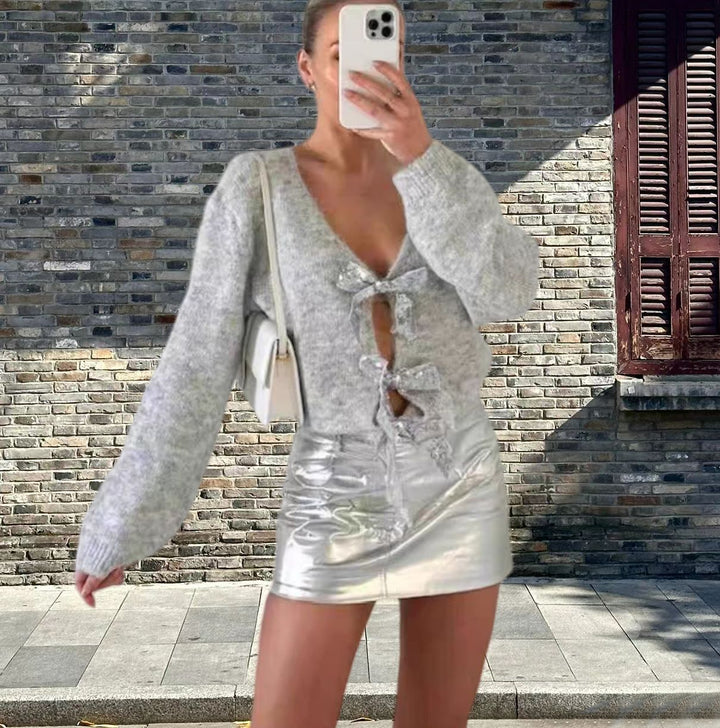 Damer Elegant Kofta med glittrande banddetalj Mirla-Eva Jonsson