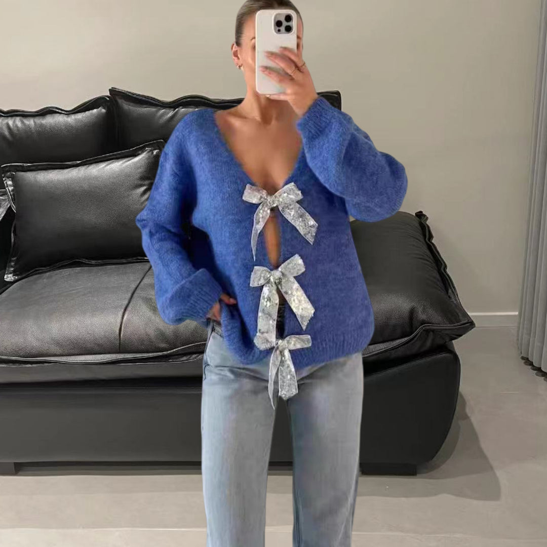Damer Elegant Kofta med glittrande banddetalj Mirla-Eva Jonsson
