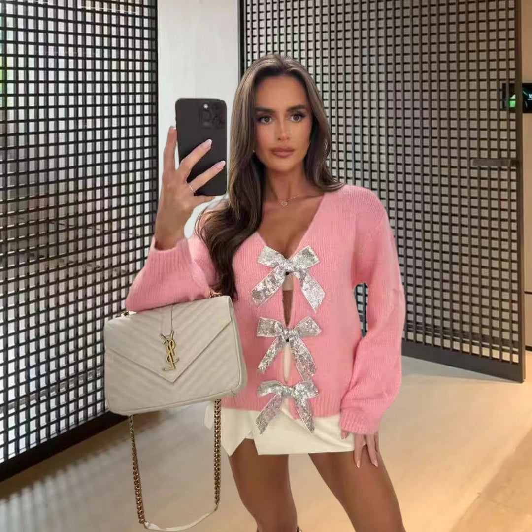 Damer Elegant Kofta med glittrande banddetalj Mirla-Eva Jonsson
