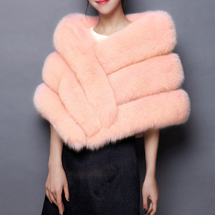 Damer Elegant Konstpäls-Cape Mirla-Eva Jonsson
