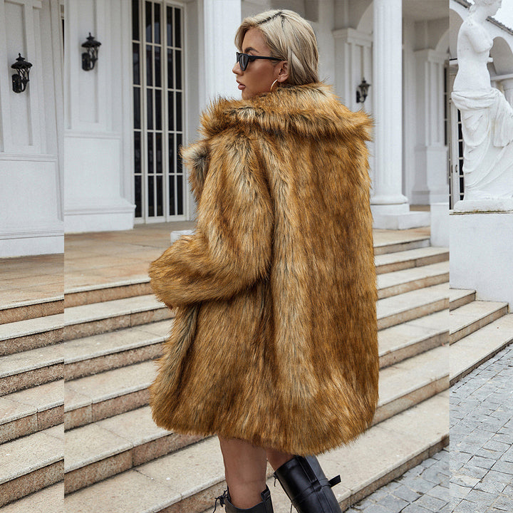 Damer Elegant Konstpäls Kappa med voluminösa ärmar Mirla-Eva Jonsson