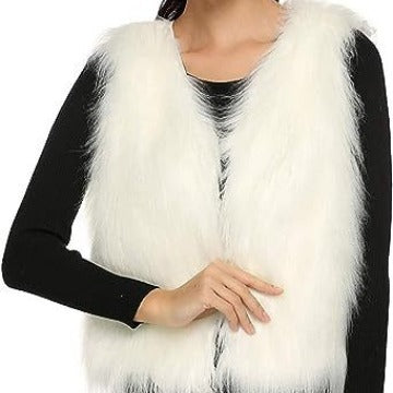 Damer Elegant Konstpäls-Väst Eva Jonsson-Eva Jonsson