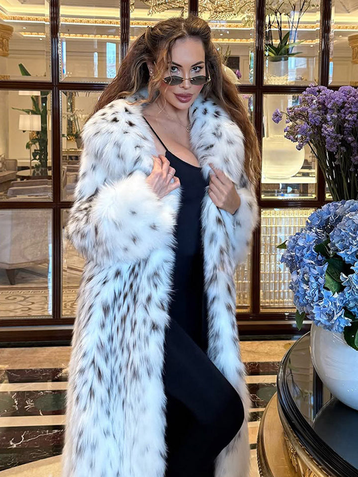Damer Elegant Konstpälsrock med lyxigt mönster Mirla-Eva Jonsson
