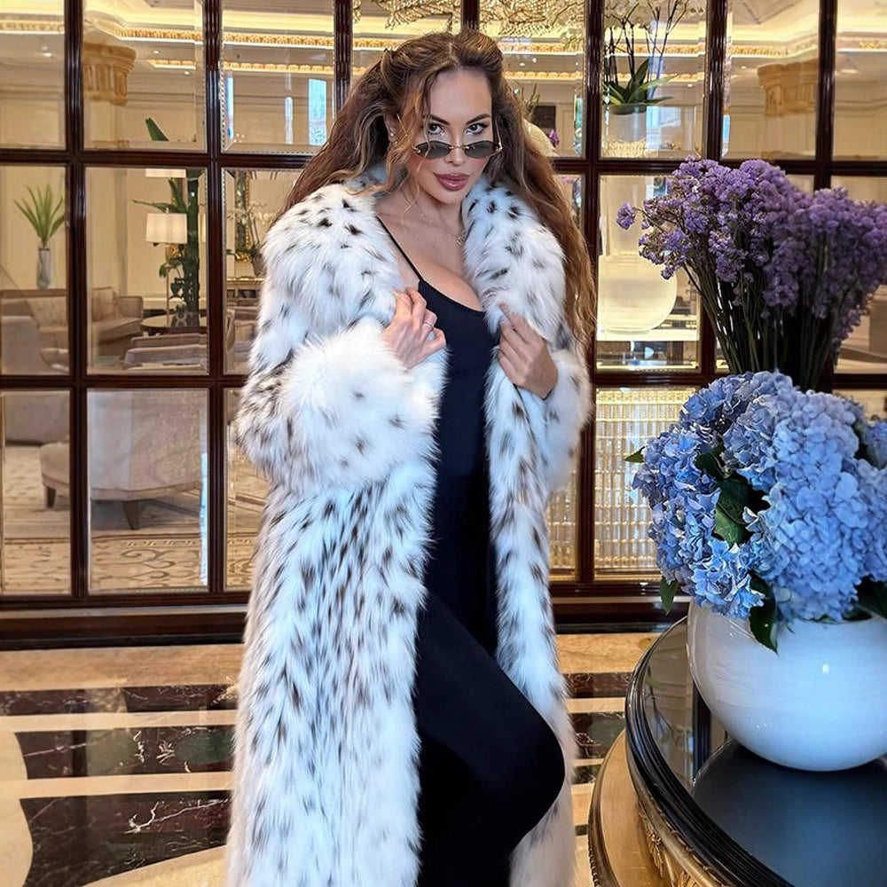 Damer Elegant Konstpälsrock med lyxigt mönster Mirla-Eva Jonsson