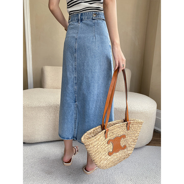 Damer Elegant Lång Denim Kjol Mirla-Eva Jonsson
