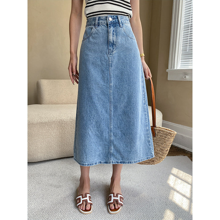 Damer Elegant Lång Denim Kjol Mirla-Eva Jonsson