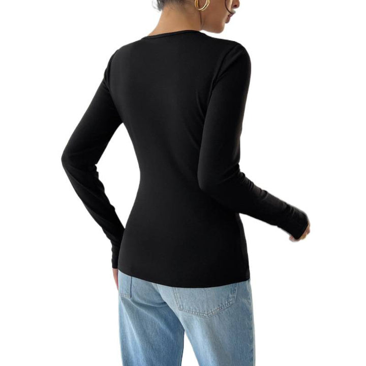 Damer Elegant Långärmad Bodysuit med dekorativa Blommöster Mirla-Eva Jonsson