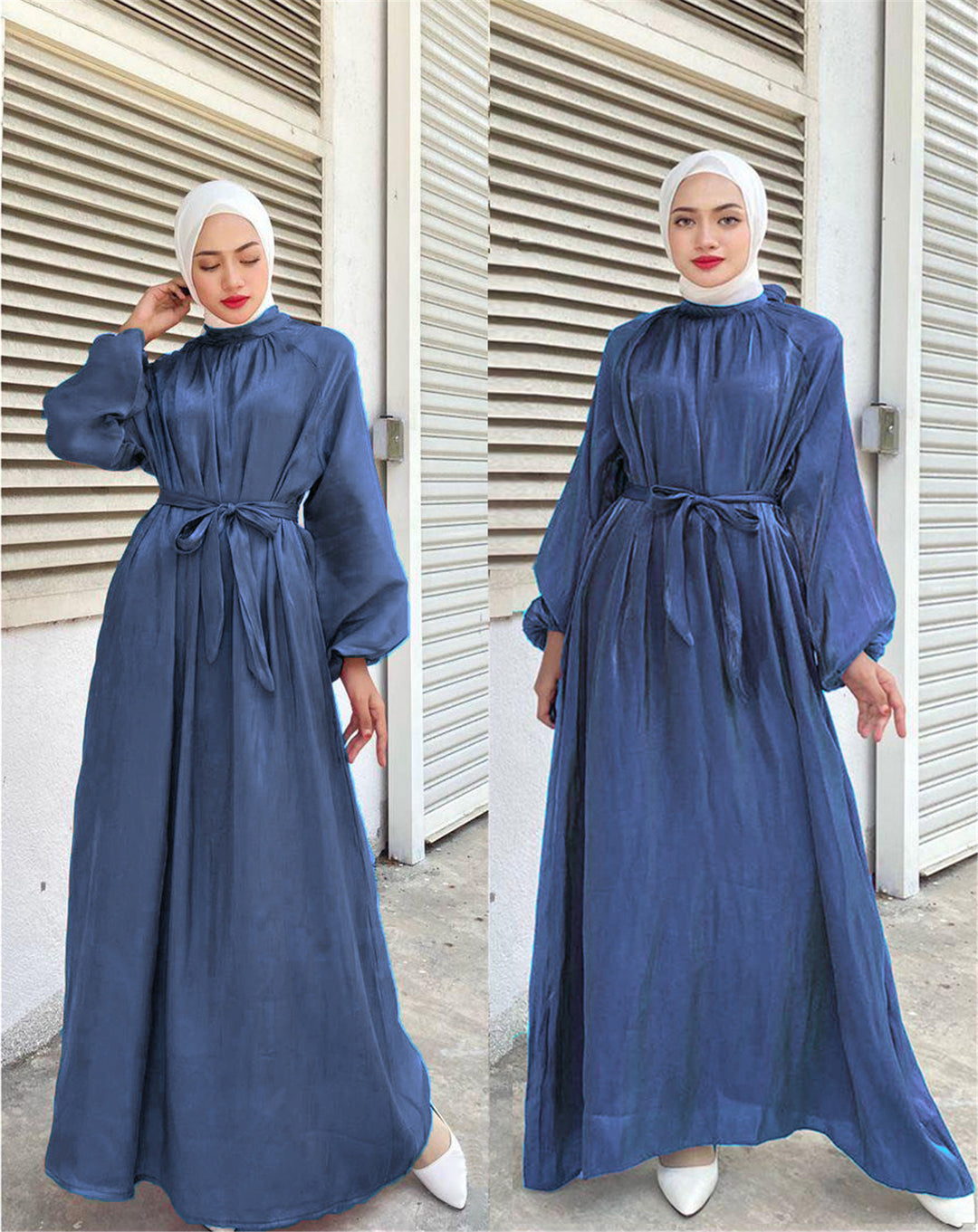 Damer Elegant Långärmad Klänning med Midjebälte Mirla-Eva Jonsson