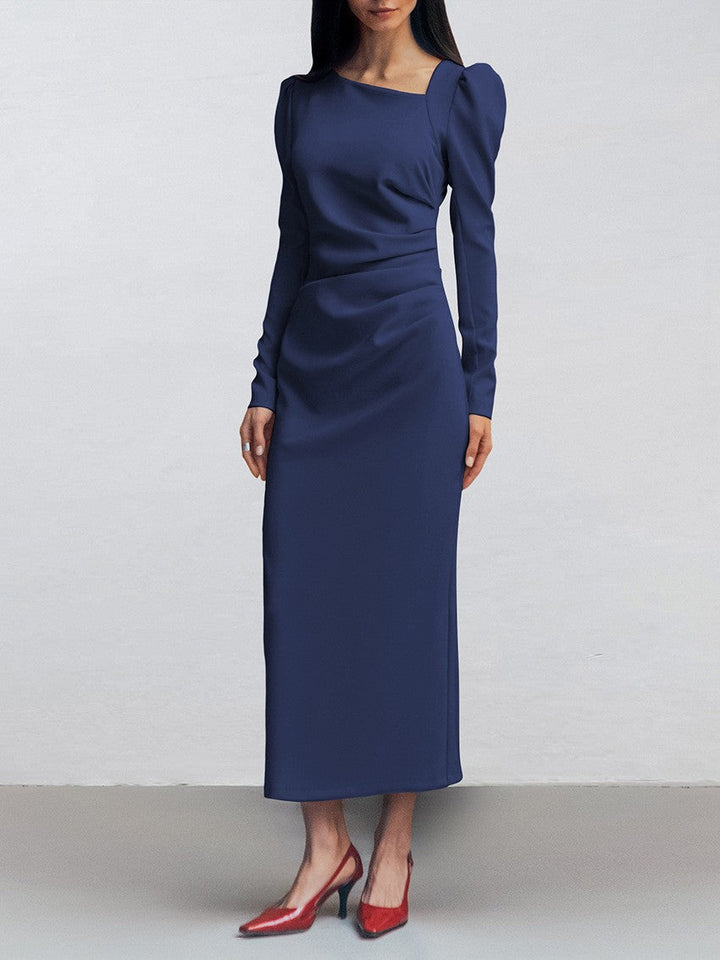 Damer Elegant Långärmad Maxiklänning I Minimalistisk Design Mirla-Eva Jonsson
