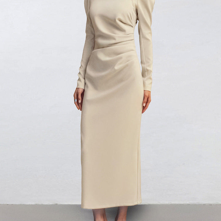 Damer Elegant Långärmad Maxiklänning I Minimalistisk Design Mirla-Eva Jonsson