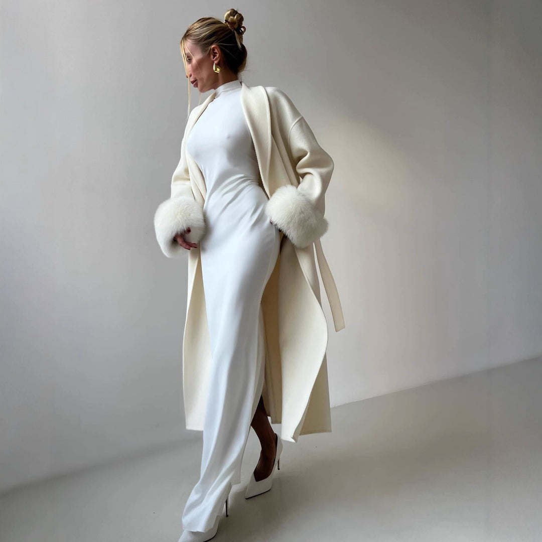 Damer Elegant Långjacka med avtagbara Rävarmar Mirla-Eva Jonsson