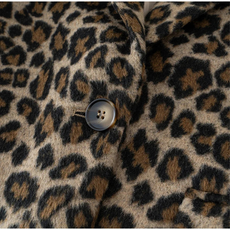 Damer Elegant Leopardenmönster Blazer Mirla-Eva Jonsson