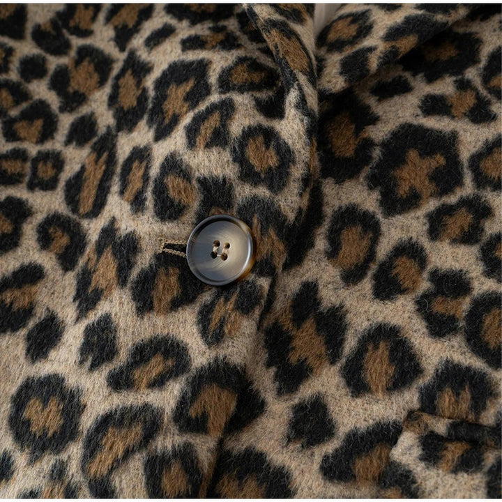 Damer Elegant Leopardenmönster Blazer Mirla-Eva Jonsson