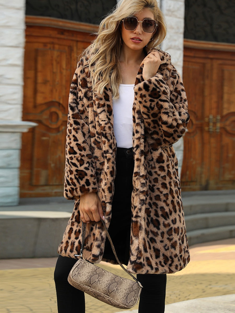 Damer Elegant Leopardpäls Kappa Mirla-Eva Jonsson