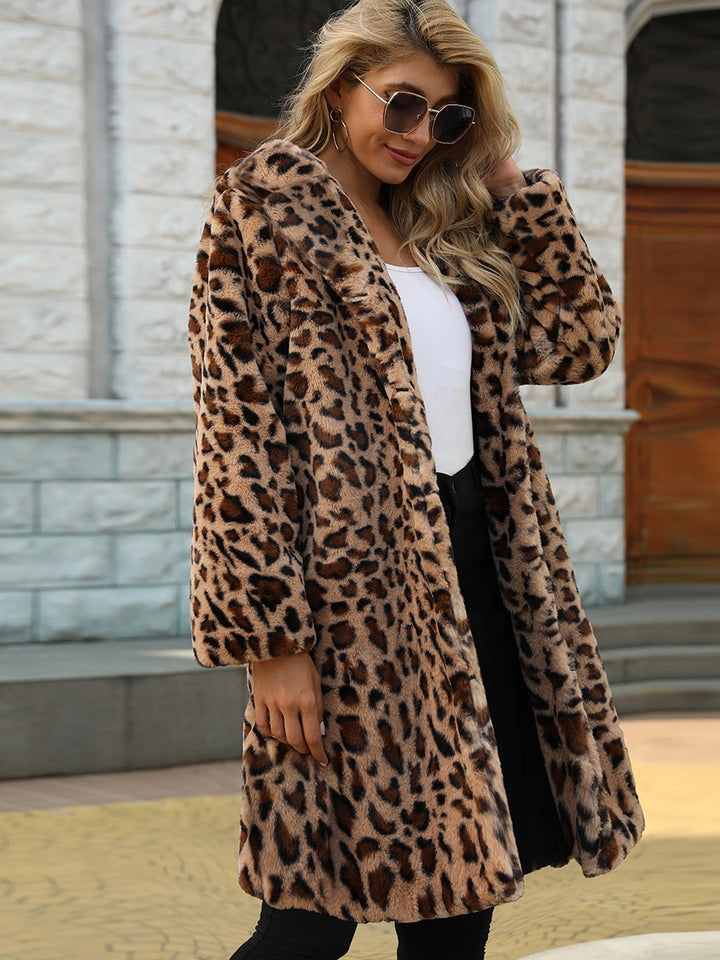 Damer Elegant Leopardpäls Kappa Mirla-Eva Jonsson