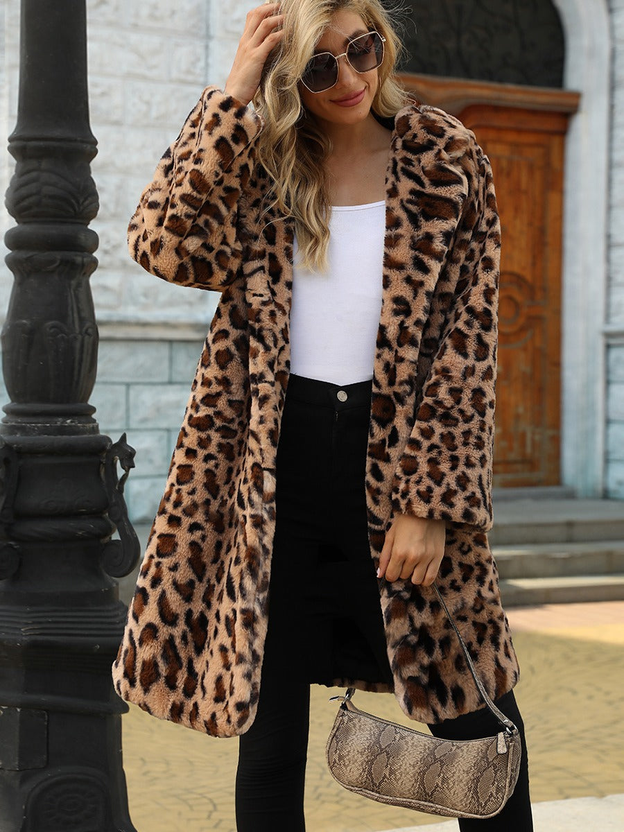 Damer Elegant Leopardpäls Kappa Mirla-Eva Jonsson