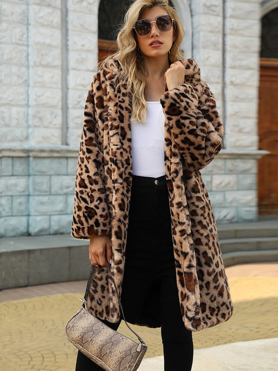 Damer Elegant Leopardpäls Kappa Mirla-Eva Jonsson