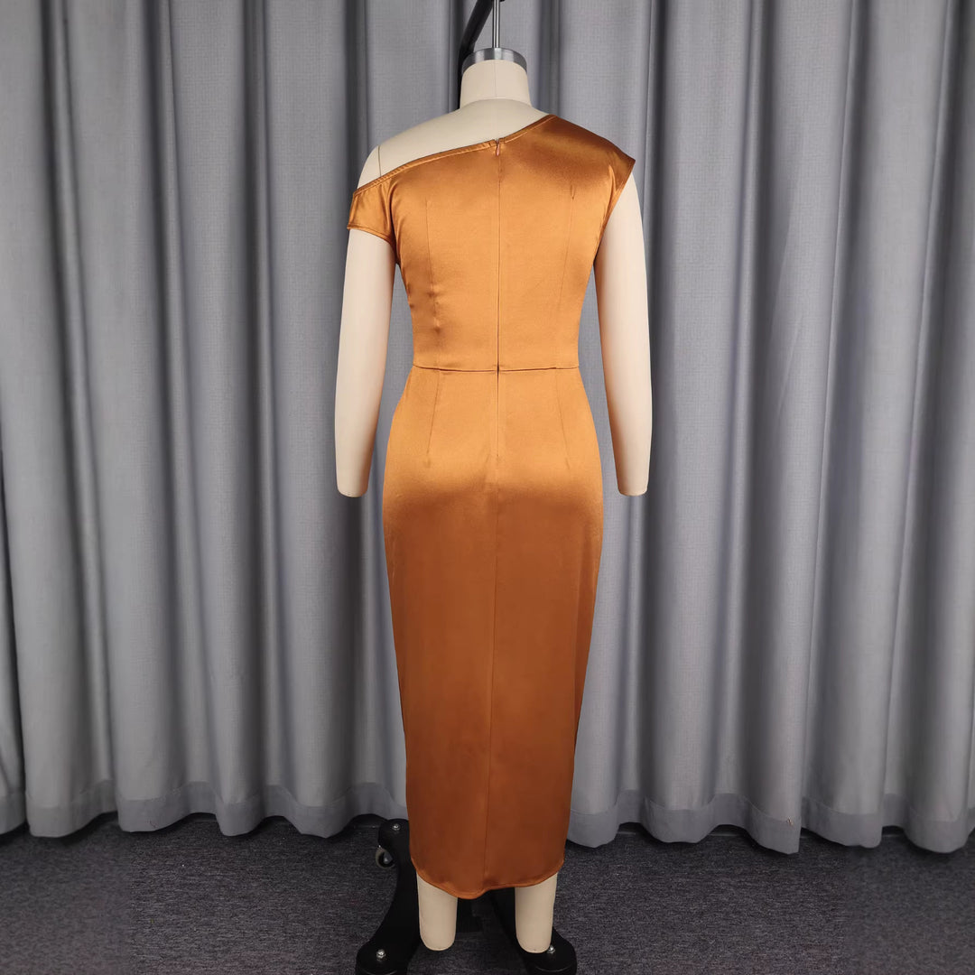 Damer Elegant Lindraps klänning med 3D-blomapplikation Mirla-Eva Jonsson