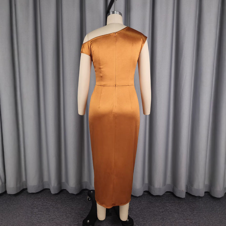 Damer Elegant Lindraps klänning med 3D-blomapplikation Mirla-Eva Jonsson