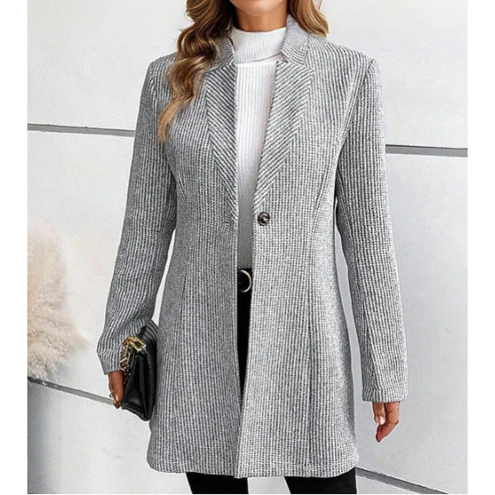 Damer Elegant Longblazer med fint ribbmönster Mirla-Eva Jonsson