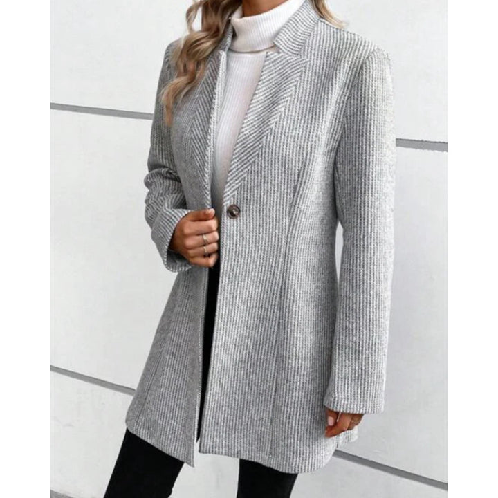 Damer Elegant Longblazer med fint ribbmönster Mirla-Eva Jonsson