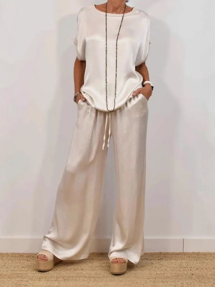 Damer Elegant Lounge-set med Flödande Snitt och Elastisk Midja Mirla-Eva Jonsson