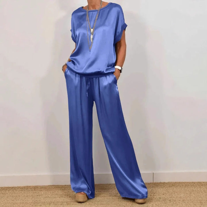 Damer Elegant Lounge-set med Flödande Snitt och Elastisk Midja Mirla-Eva Jonsson