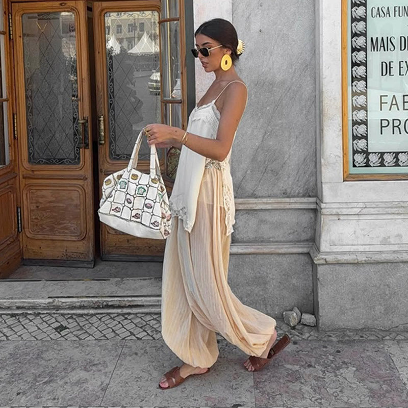 Damer Elegant Luftig Culotte-byxa med blommönster Mirla-Eva Jonsson