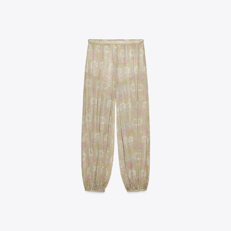 Damer Elegant Luftig Culotte-byxa med blommönster Mirla-Eva Jonsson